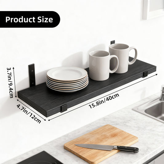 Floating Shelves Set of 5, Width 4.7 Inches Wall Shelves, Rustic Wood Wall Storage Shelves BlackFloating Shelves Set of 5, Width 4.7 Inches Wall Shelves, Rustic Wood Wall Storage Shelves Black