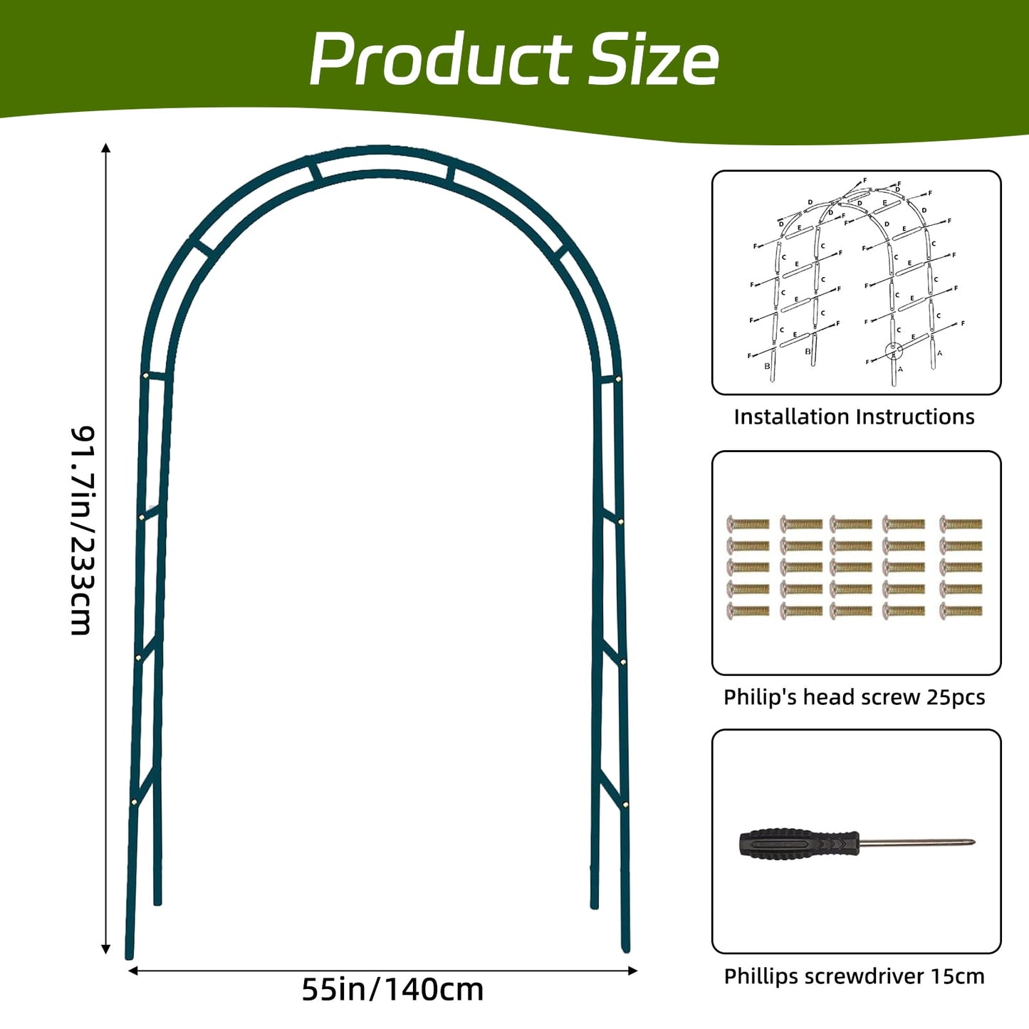 Arch Backdrop Stand, Set of 2 Metal Arch Stand (7.2FT+6FT), Gold Wedding Arch Frame for Party, Holiday, Ideal for Flower