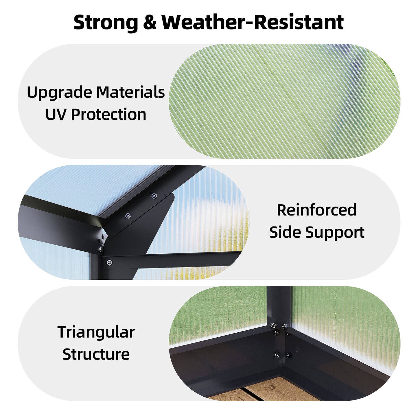 Tomnk woo 6x4 FT Polycarbonate Greenhouse with Roof Vent, Walk-in Aluminum Frame Winter Greenhouse for Outdoor Garden