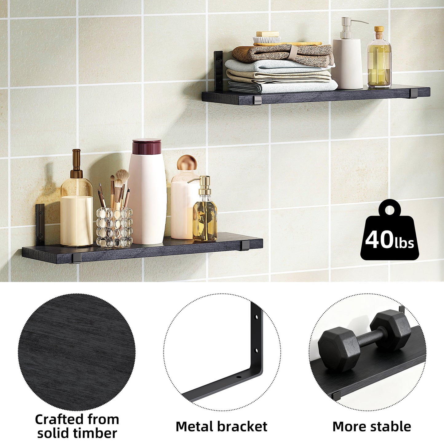 Floating Shelves Set of 5, Width 4.7 Inches Wall Shelves, Rustic Wood Wall Storage Shelves BlackFloating Shelves Set of 5, Width 4.7 Inches Wall Shelves, Rustic Wood Wall Storage Shelves Black