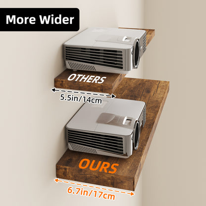 Tomnk 2pcs Rustic Floating Shelves for Wall, 22.5in Bathroom Kitchen Wood Shelves for Farmhouse Wall Decor, Rustic Brown