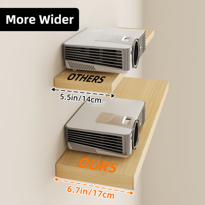 Tomnk 2pcs Floating Shelves for Wall, 22.5in Bathroom Kitchen Wall Mounted Shelves, White Oak