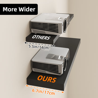 Tomnk 2pcs Floating Shelves for Wall, 22.5in Bathroom Kitchen Shelves for Farmhouse & Modern Decor, Black