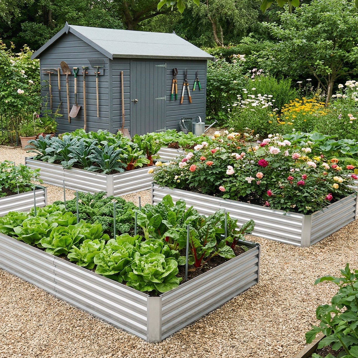 Tomnk Raised Garden Bed 6x3x1ft, Galvanized Metal Outdoor Planter Box for Vegetables, Flowers & Herbs, Durable Rust-Resistant, Easy Assembly, Silver