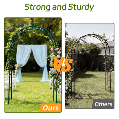 Arch Backdrop Stand, Set of 2 Metal Arch Stand (7.2FT+6FT), Gold Wedding Arch Frame for Party, Holiday, Ideal for Flower