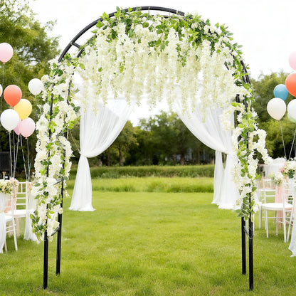 Arch Backdrop Stand, Set of 2 Metal Arch Stand (7.2FT+6FT), Gold Wedding Arch Frame for Party, Holiday, Ideal for Flower