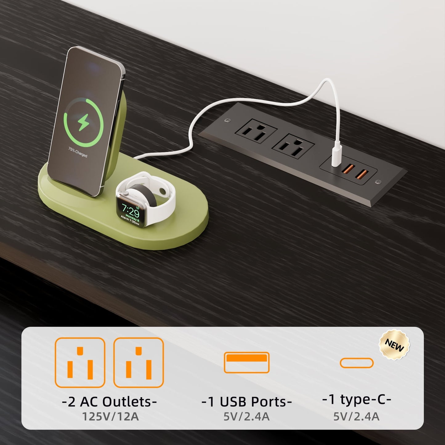 TOMNK 43" Modern Fireplace TV Stand with 13" Electric Fireplace for TVs Up to 66 inch, Luxury LED Light Entertainment Center with High Gloss Cabinet, TV Consoles for Living Room, Black