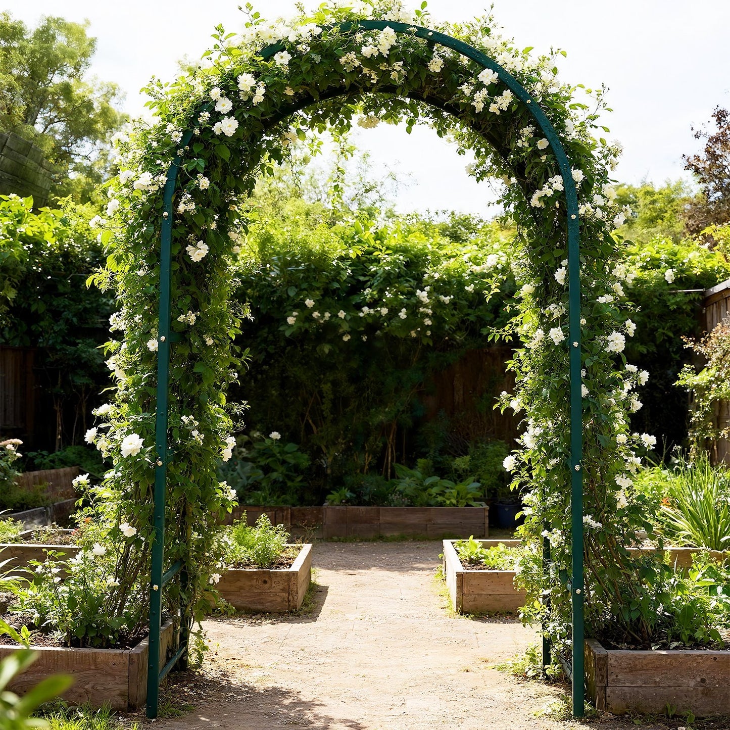 Arch Backdrop Stand, Set of 2 Metal Arch Stand (7.2FT+6FT), Gold Wedding Arch Frame for Party, Holiday, Ideal for Flower