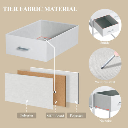 Fairy White Makeup Vanity Desk with Mirror, Lights, Power Outlet, Chair & Storage Drawer